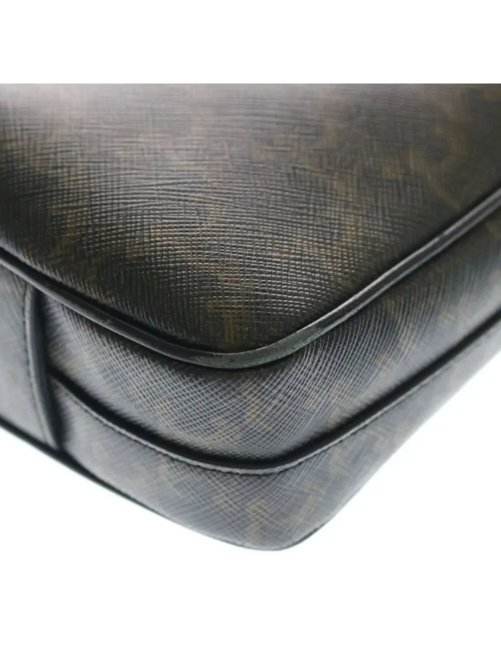 Celine Triomphe Leather Briefcase Business Brown